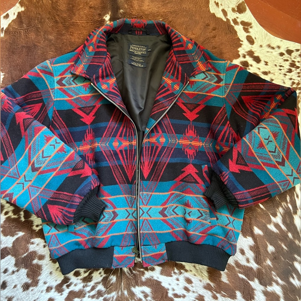 Pendleton high grade western wear bomber jacket.